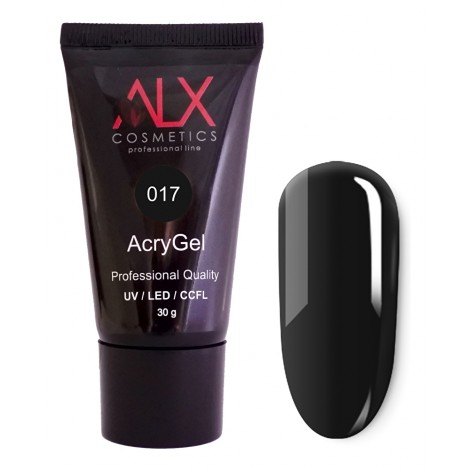 ALX Acrygel No 017 - Μαύρο  (30 γρ. σωληνάριο)